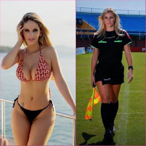 Futbolseverlerin ilgi odağı haline gelen kadın hakem Fernanda Colombo, Türkiye'den gelen evlilik teklifini eşine sordu.