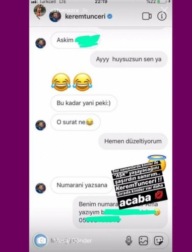 LİSTE KABARIK 
Doğruluğu henüz kanıtlanmayan paylaşımlar twitter ve Instagram üzerinde büyük dikkat çekiyor. Daha önce de bir çok sporcu ile yazışmalarını ifşa eden güzeller isimlerini bu şekilde fazlasıyla duyurmuştu.