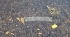 Tribünde skandal YPG pankartı!