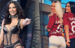 Trabzonspor forması giyen Rus güzel Adriana'nın...